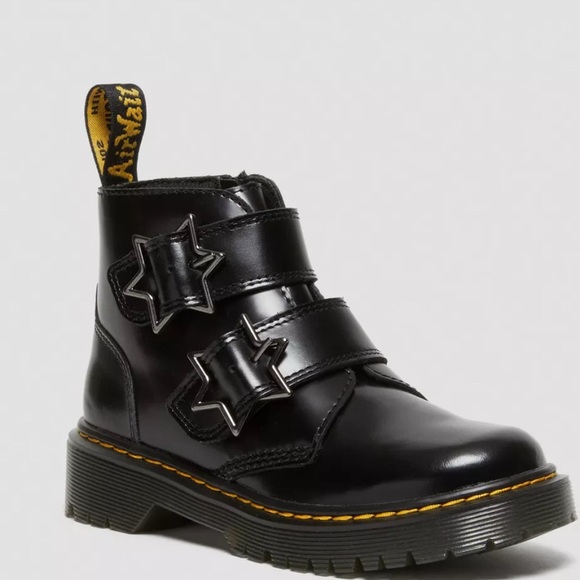 Dr. Martens Black Leather Combat Boots - Picture 10 of 11